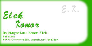 elek komor business card